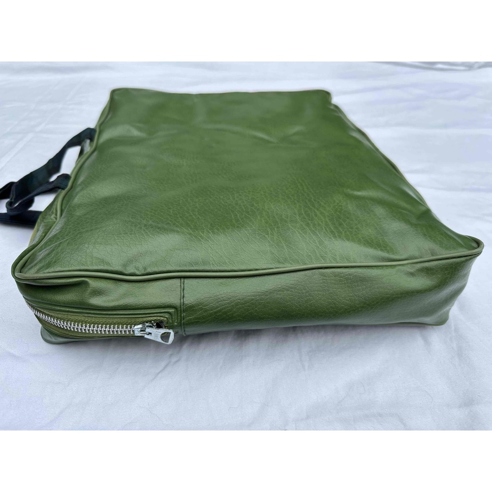 Troy Leisure Blanket Blue Green Plaid Zipper Bag Stadium Seat Cushion USA Made - Picture 4 of 16